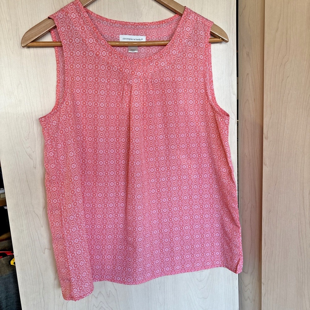 Christopher & Banks Sleeveless Top Blouse Womens Sleeveless EUC Sz Medium